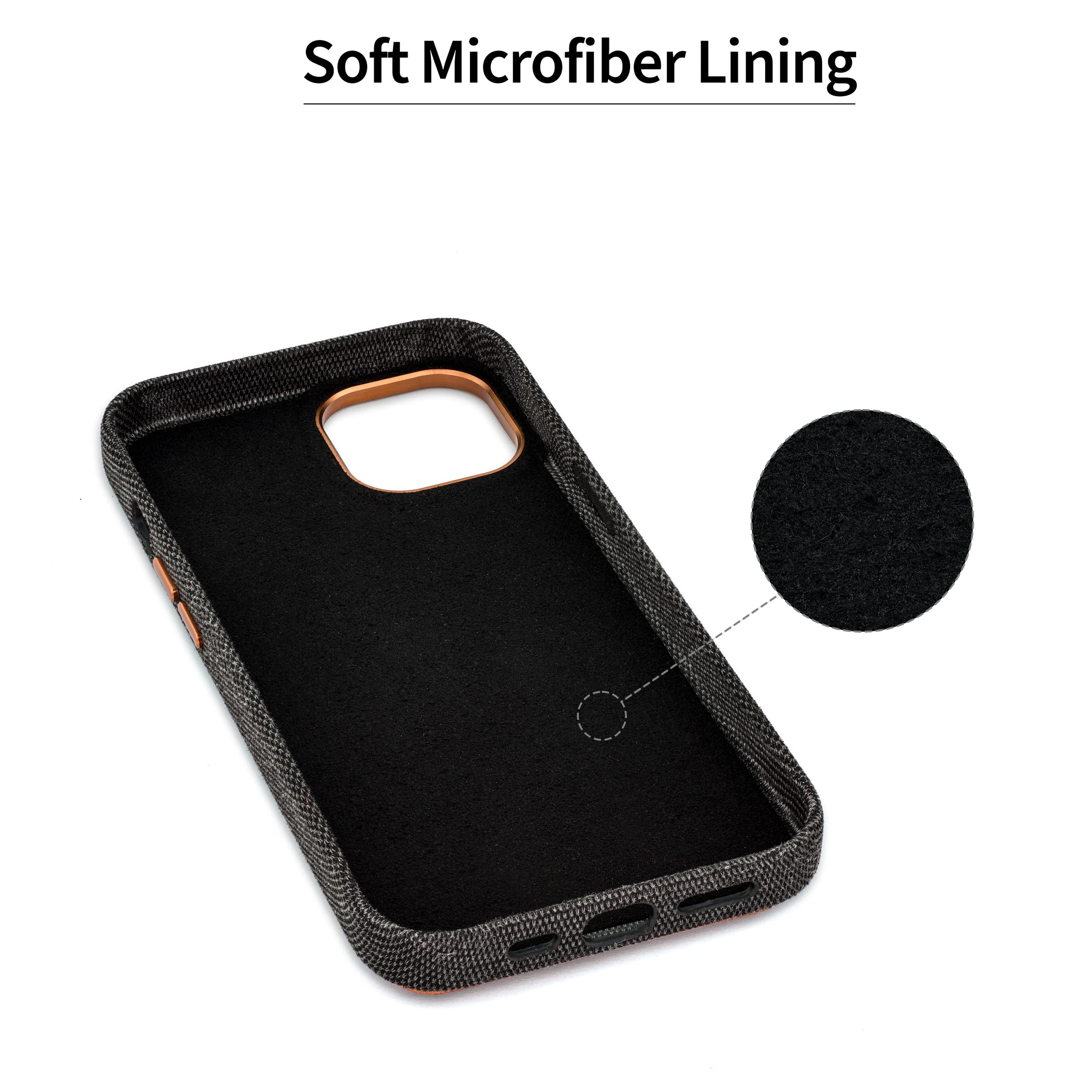 Foto 7 pulgar | Tarjetero De Tela Dockem Para Iphone 14 Con Cartera De Piel, Color Gris - Venta Internacional.