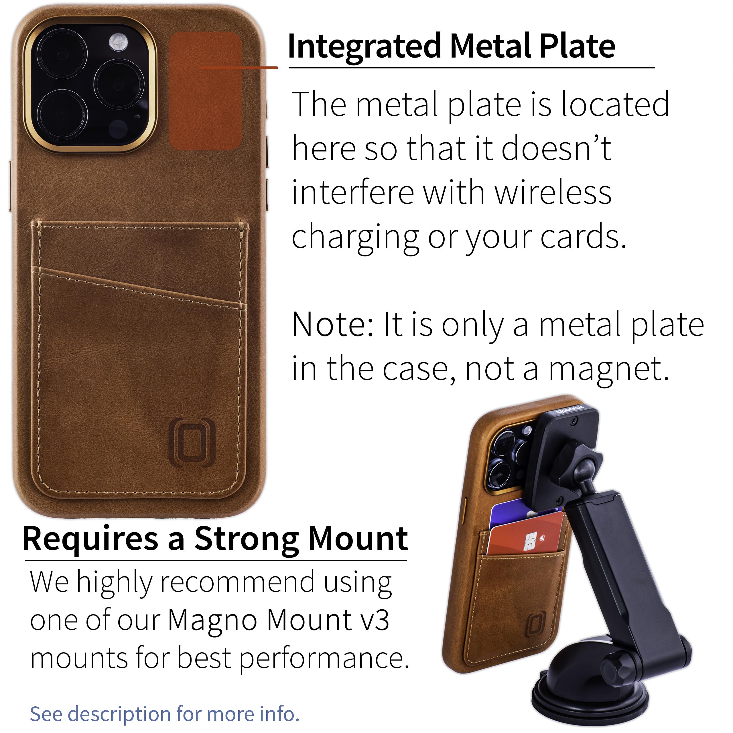 Foto 5 pulgar | Tarjetero Dockem De Piel Auténtica Para Iphone 15 Pro Max, Color Marrón - Venta Internacional.