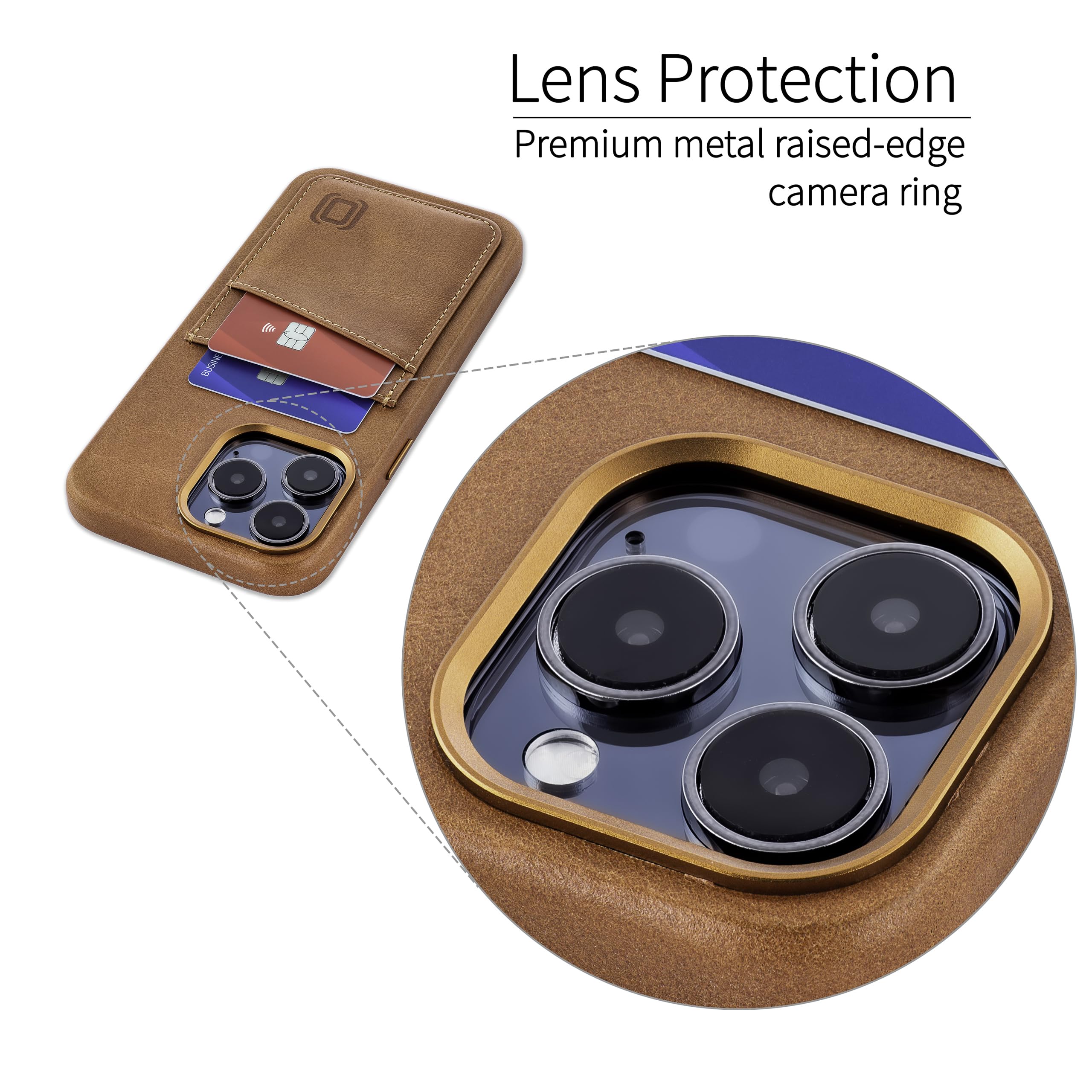 Foto 7 | Tarjetero Dockem De Piel Auténtica Para Iphone 15 Pro Max, Color Marrón - Venta Internacional.