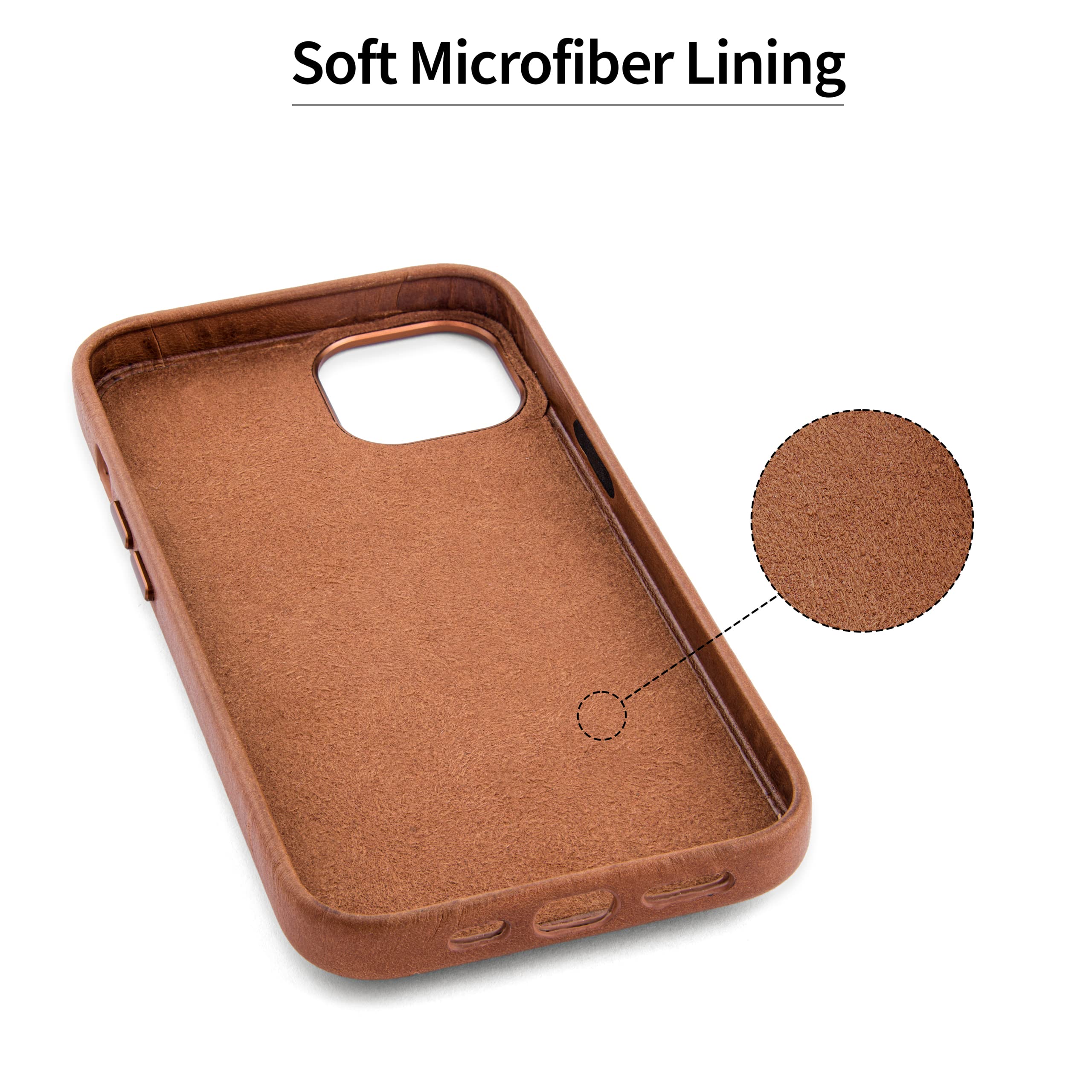 Foto 7 pulgar | Tarjetero Dockem De Piel Auténtica Para Iphone 13, Color Marrón Claro - Venta Internacional.