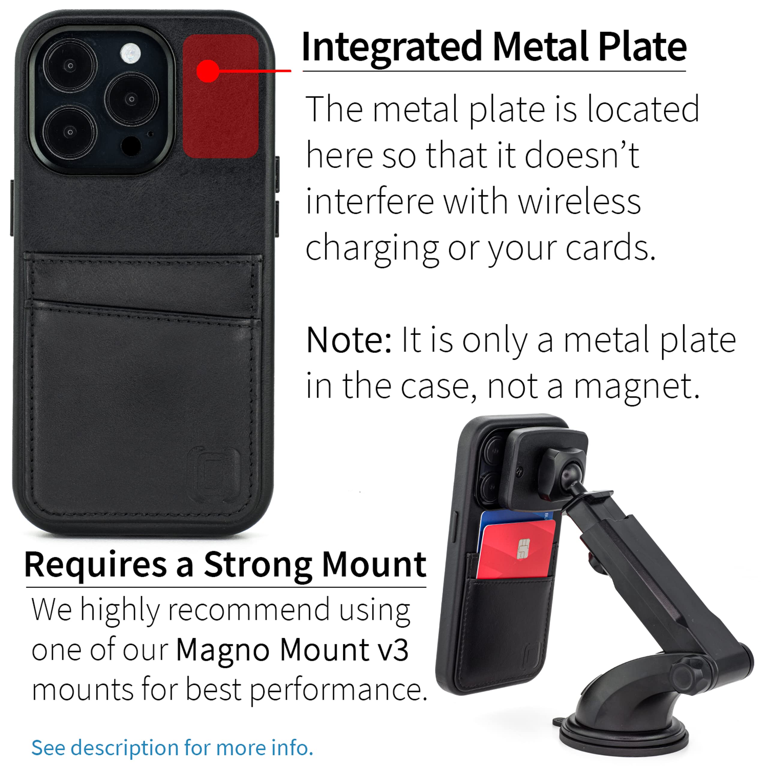 Foto 4 pulgar | Tarjetero Dockem Para Iphone 14 Pro, Piel Auténtica, Color Negro - Venta Internacional.