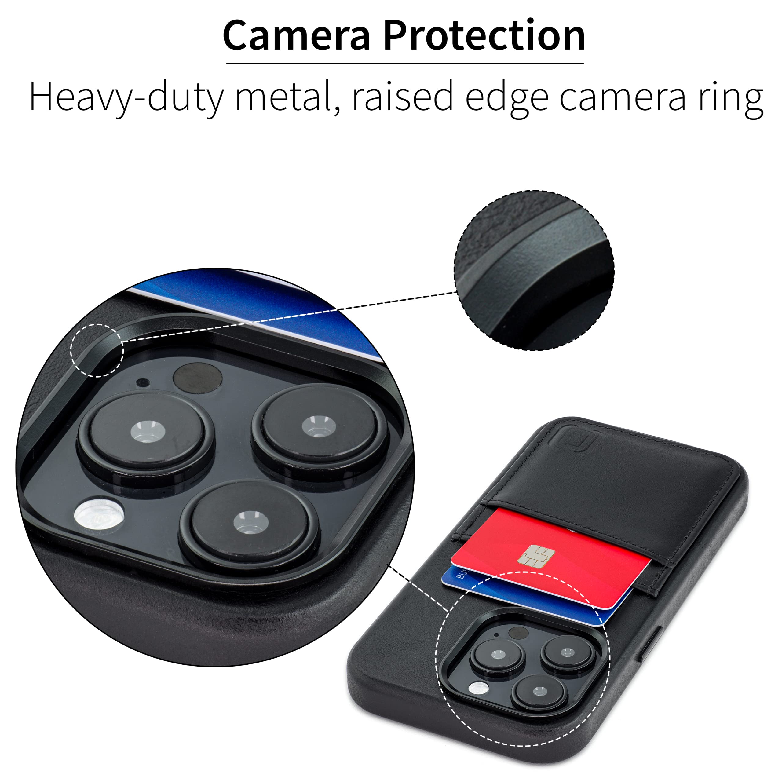 Foto 5 pulgar | Tarjetero Dockem Para Iphone 14 Pro, Piel Auténtica, Color Negro - Venta Internacional.