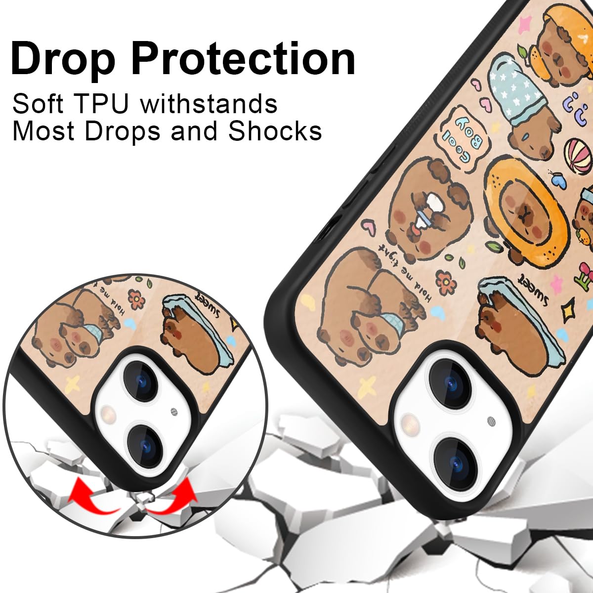 Foto 4 pulgar | Funda De Teléfono Joyland Cute Capybara Para Iphone 14 Pro Max 6.7 - Venta Internacional.