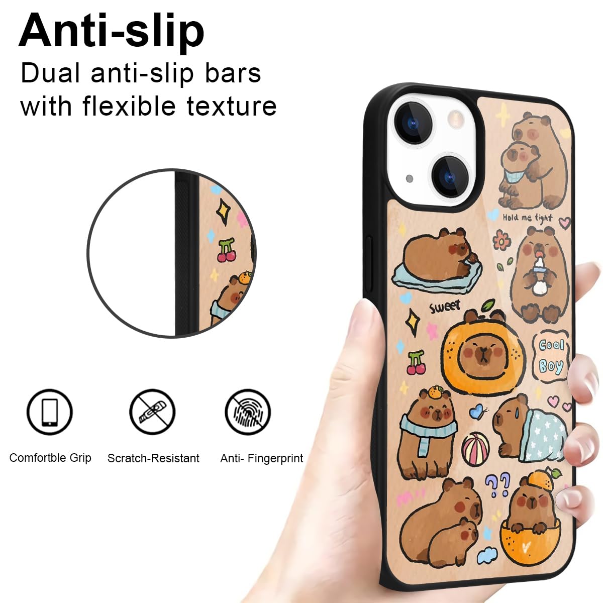 Foto 5 pulgar | Funda De Teléfono Joyland Cute Capybara Para Iphone 14 Pro Max 6.7 - Venta Internacional.
