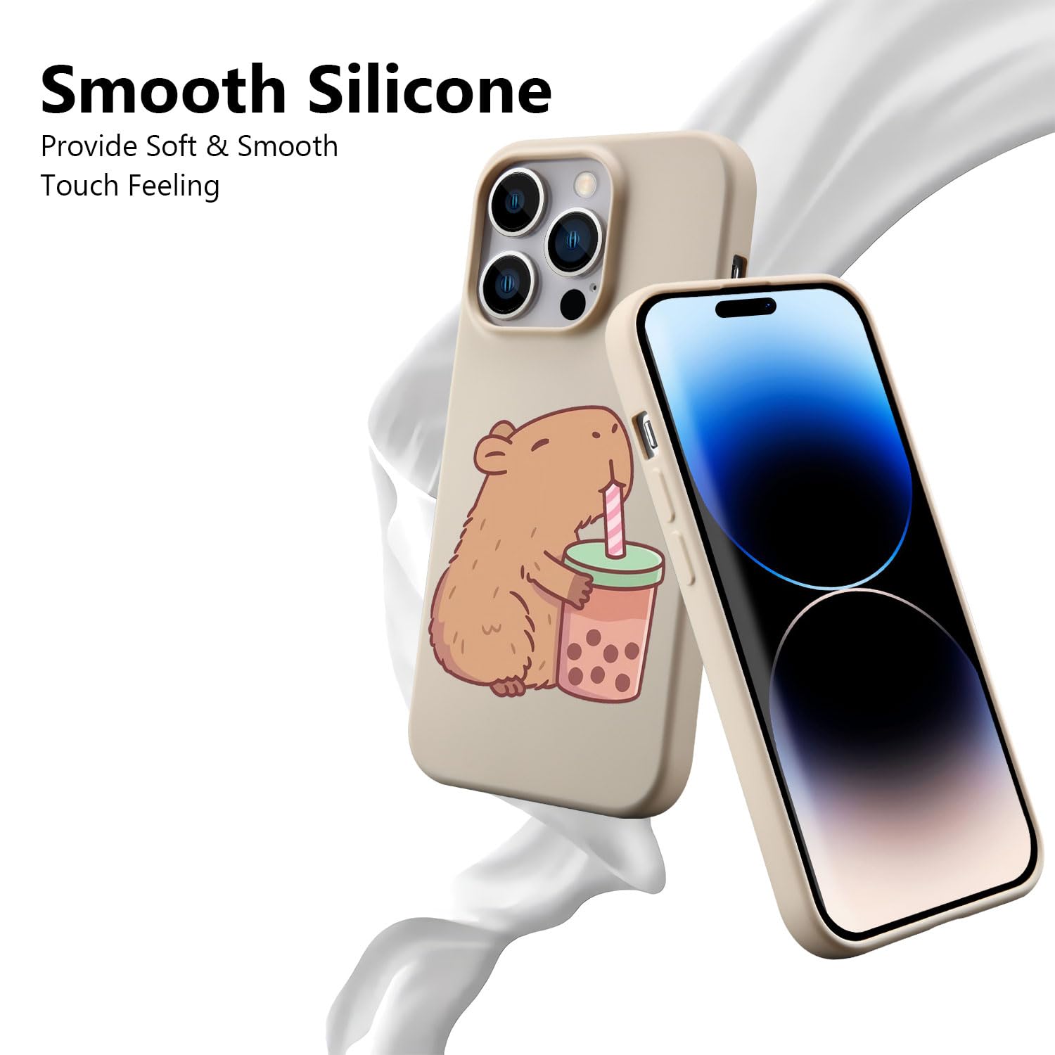 Foto 5 pulgar | Funda De Teléfono Joyland Cute Capybara De Silicona Líquida Para Iphone 12 P - Venta Internacional.