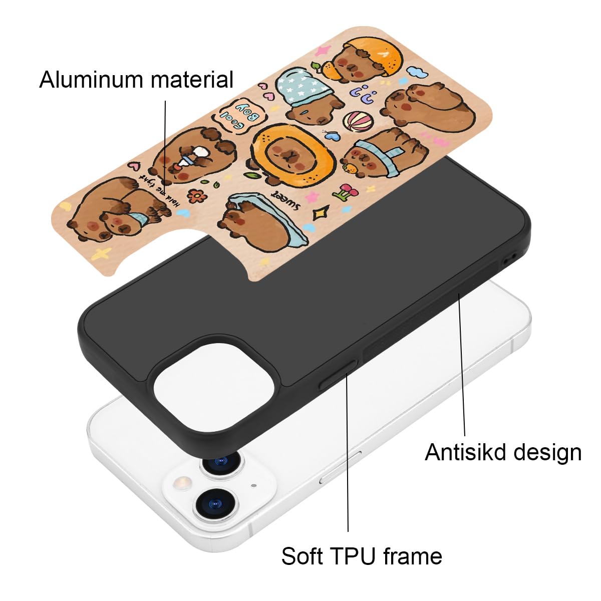 Foto 6 pulgar | Funda De Teléfono Joyland Cute Capybara Para Iphone 16 Pro Max 6.9 - Venta Internacional.