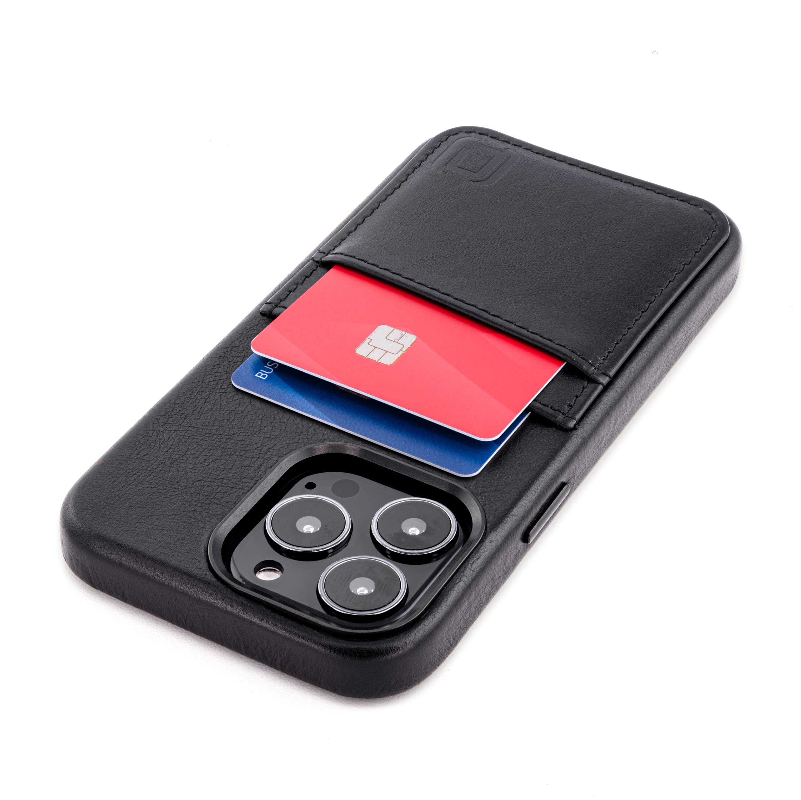 Foto 2 pulgar | Funda de Piel Auténtica Dockem Negra para iPhone 13 Pro - Venta Internacional