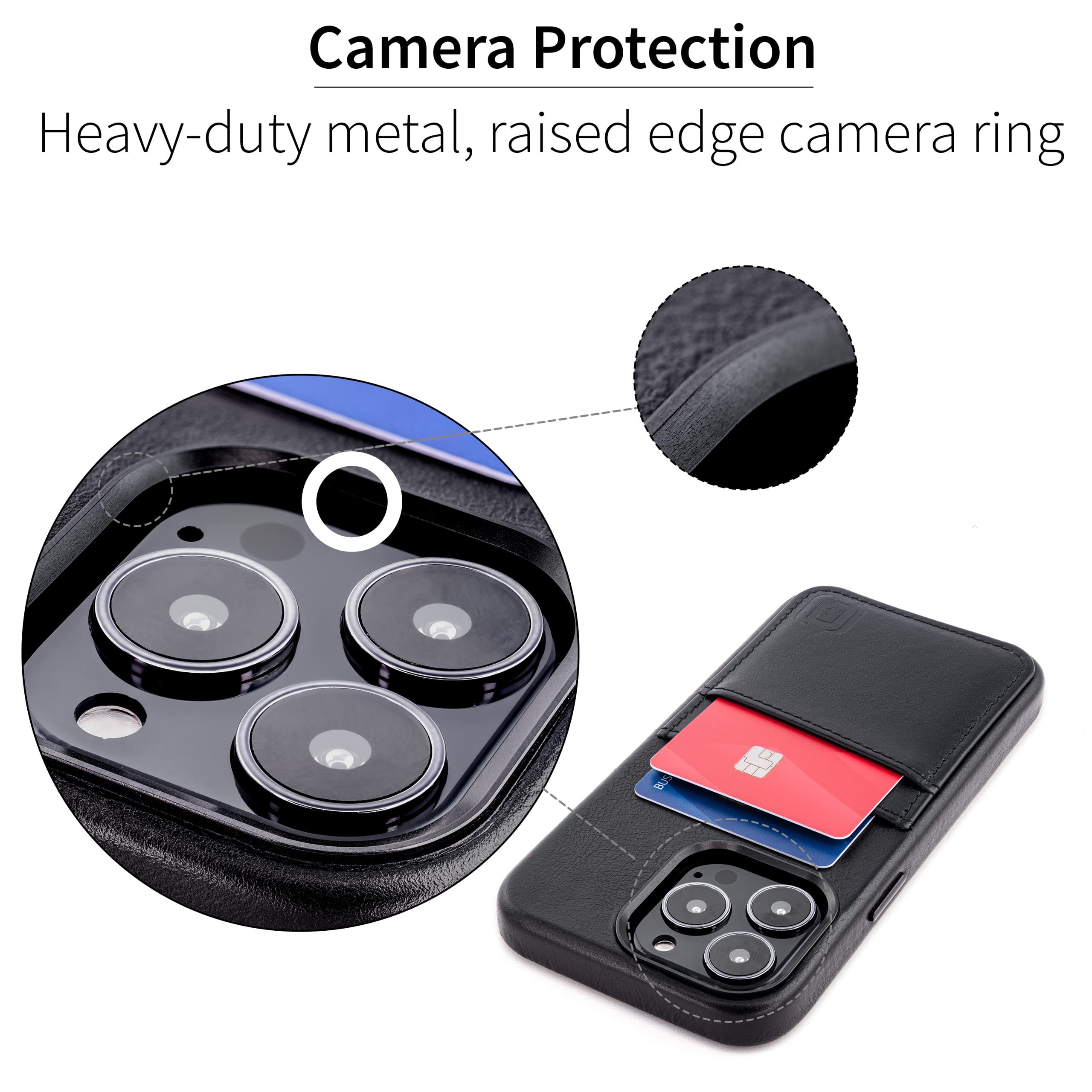 Foto 5 pulgar | Funda de Piel Auténtica Dockem Negra para iPhone 13 Pro - Venta Internacional