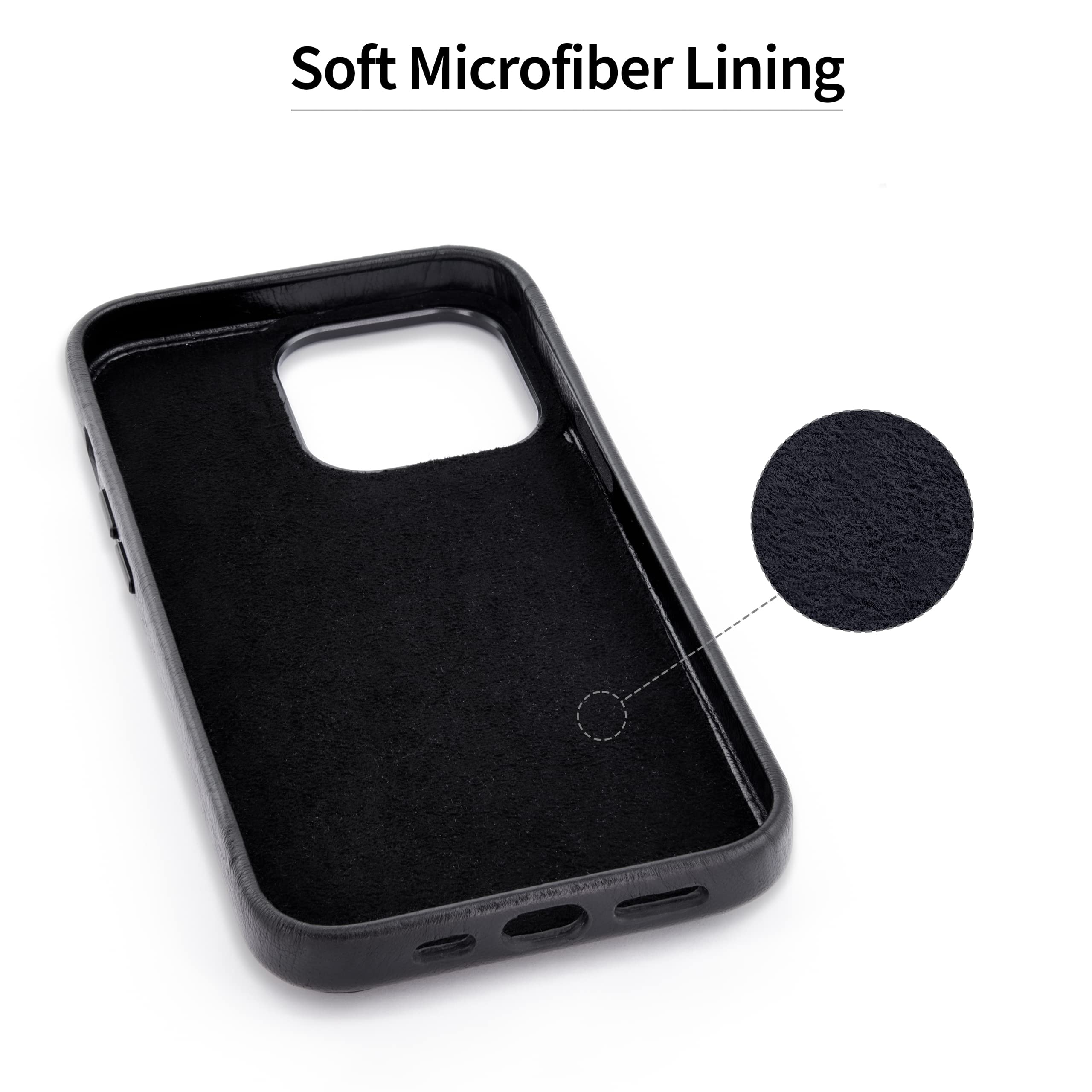 Foto 7 pulgar | Funda de Piel Auténtica Dockem Negra para iPhone 13 Pro - Venta Internacional