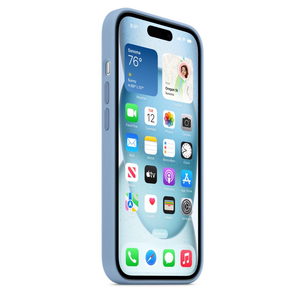 Foto 8 pulgar | Funda De Silicona Para Apple Iphone 15 Con Magsafe Winter Blue - Venta Internacional.