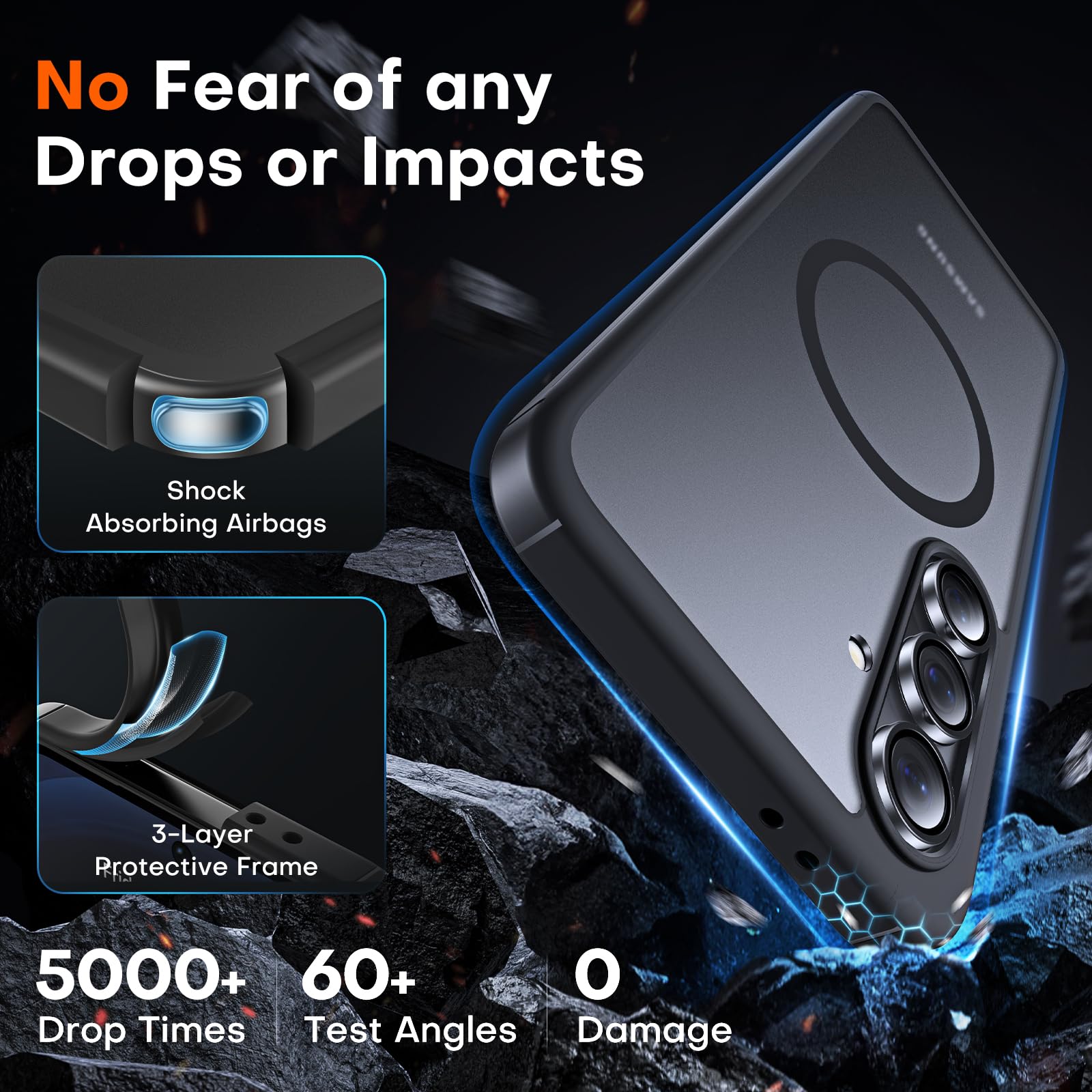 Foto 5 pulgar | Funda De Teléfono Tocol Magnetic Para Samsung Galaxy S24 Fe 6.7 - Venta Internacional.