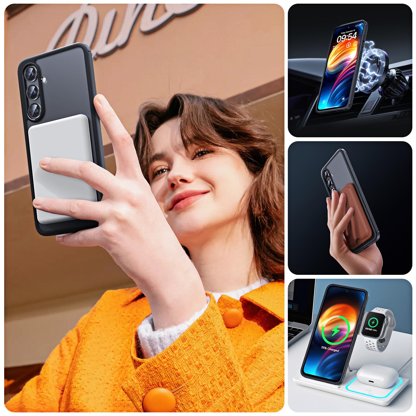 Foto 7 pulgar | Funda De Teléfono Tocol Magnetic Para Samsung Galaxy S24 Fe 6.7 - Venta Internacional.