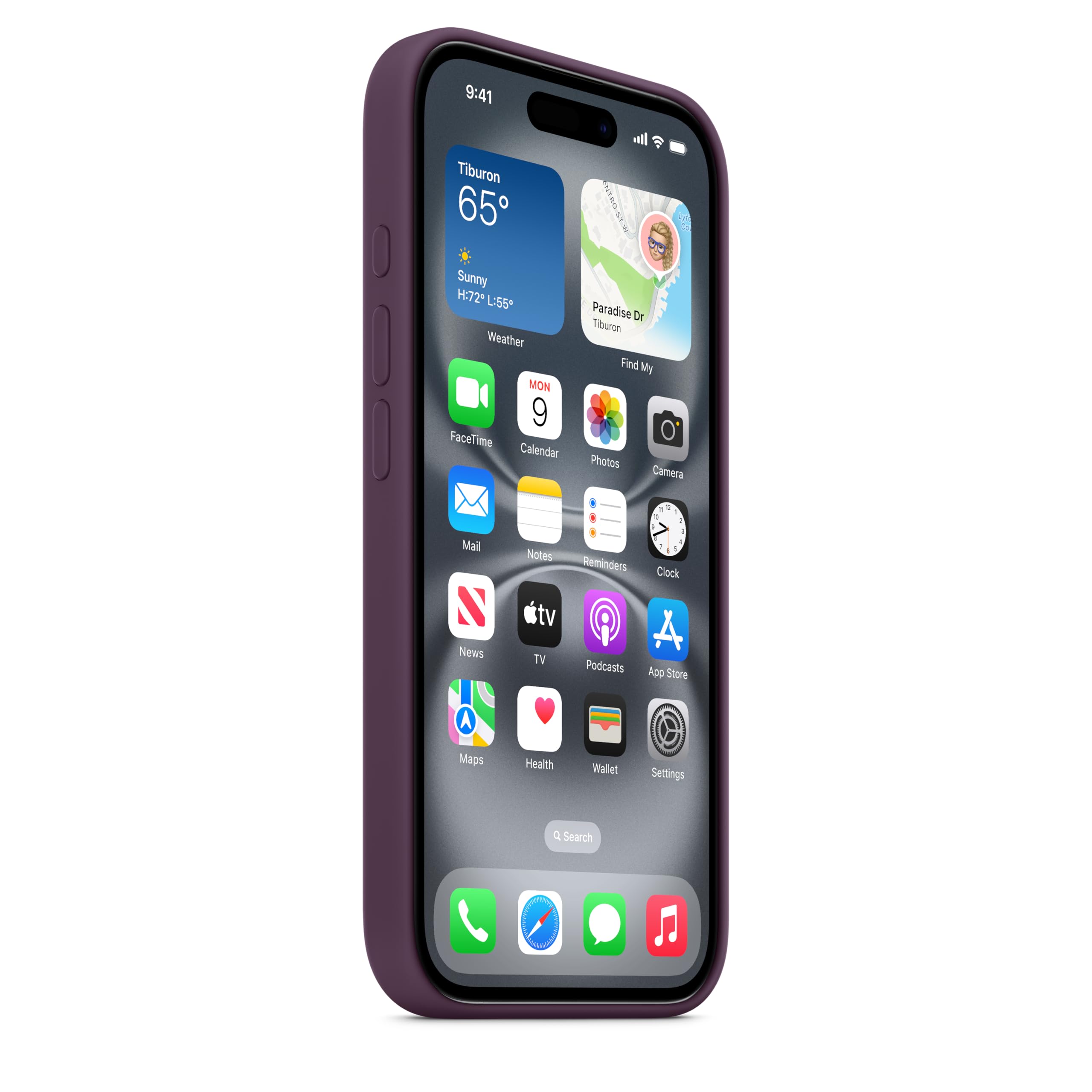 Foto 6 pulgar | Funda Para Teléfono Apple Iphone 16 De Silicona Con Magsafe Plum - Venta Internacional.