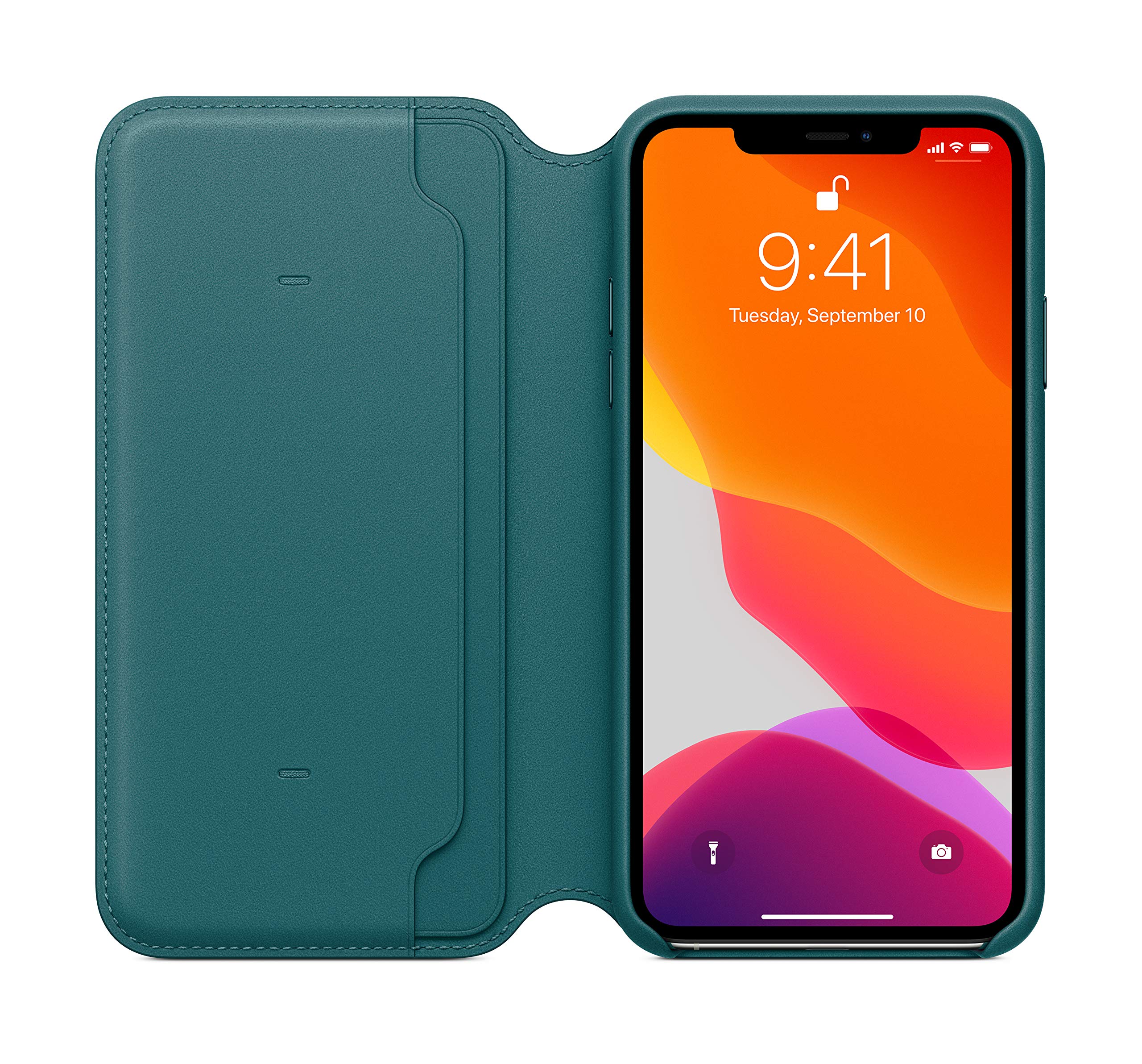 Foto 4 pulgar | Funda Tipo Libro De Piel Para Apple Iphone 11 Pro Max Diseño De Pavo Real - Venta Internacional