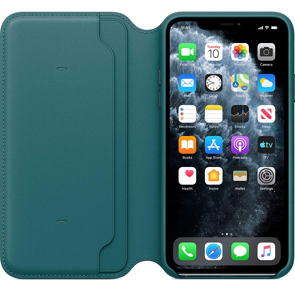 Foto 5 pulgar | Funda Tipo Libro De Piel Para Apple Iphone 11 Pro Max Diseño De Pavo Real - Venta Internacional