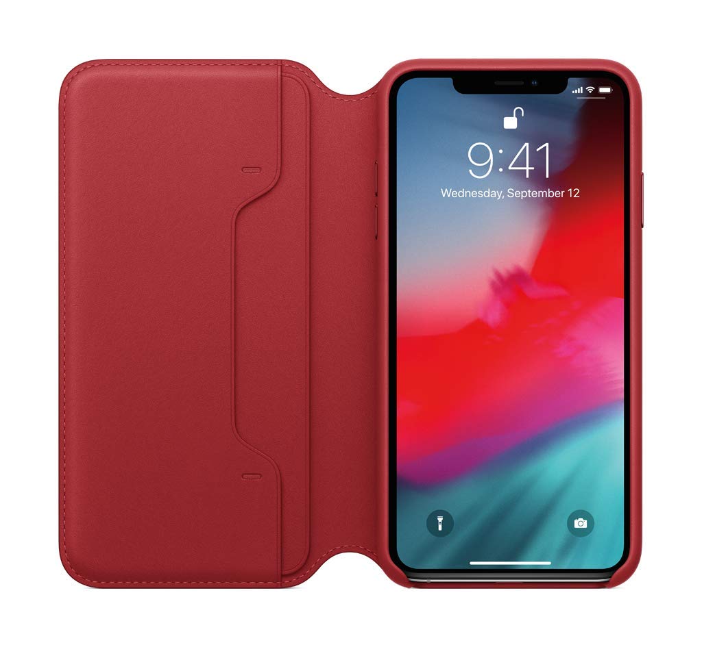 Foto 4 pulgar | Funda Tipo Libro Apple de Piel Rojo para iPhone XS Max - Venta Internacional
