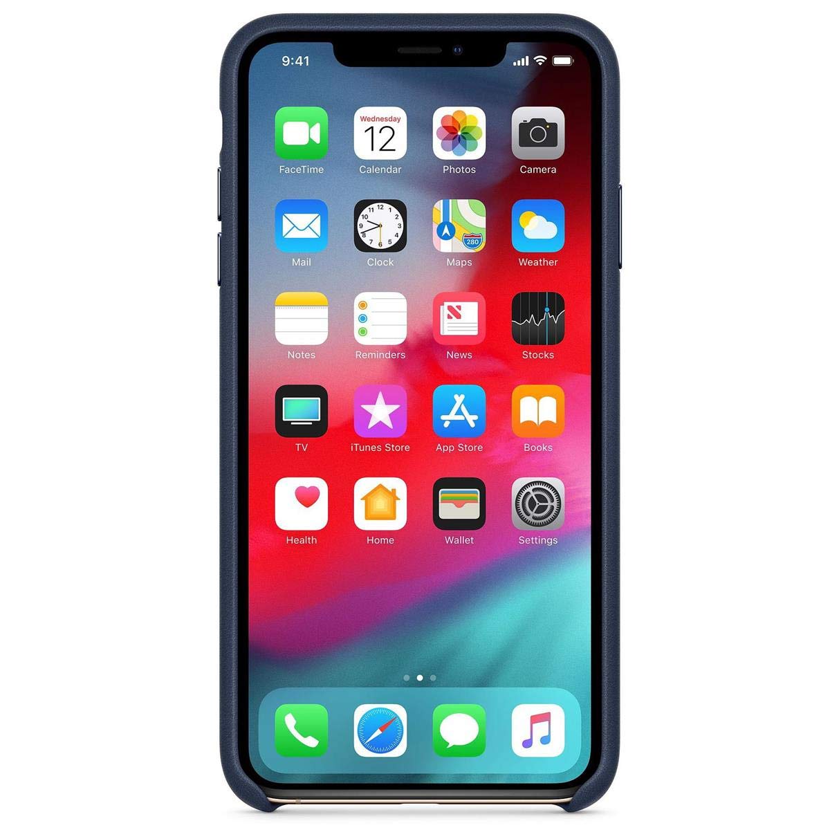 Foto 5 pulgar | Funda de Piel Azul Medianoche para iPhone XS Max - Venta Internacional
