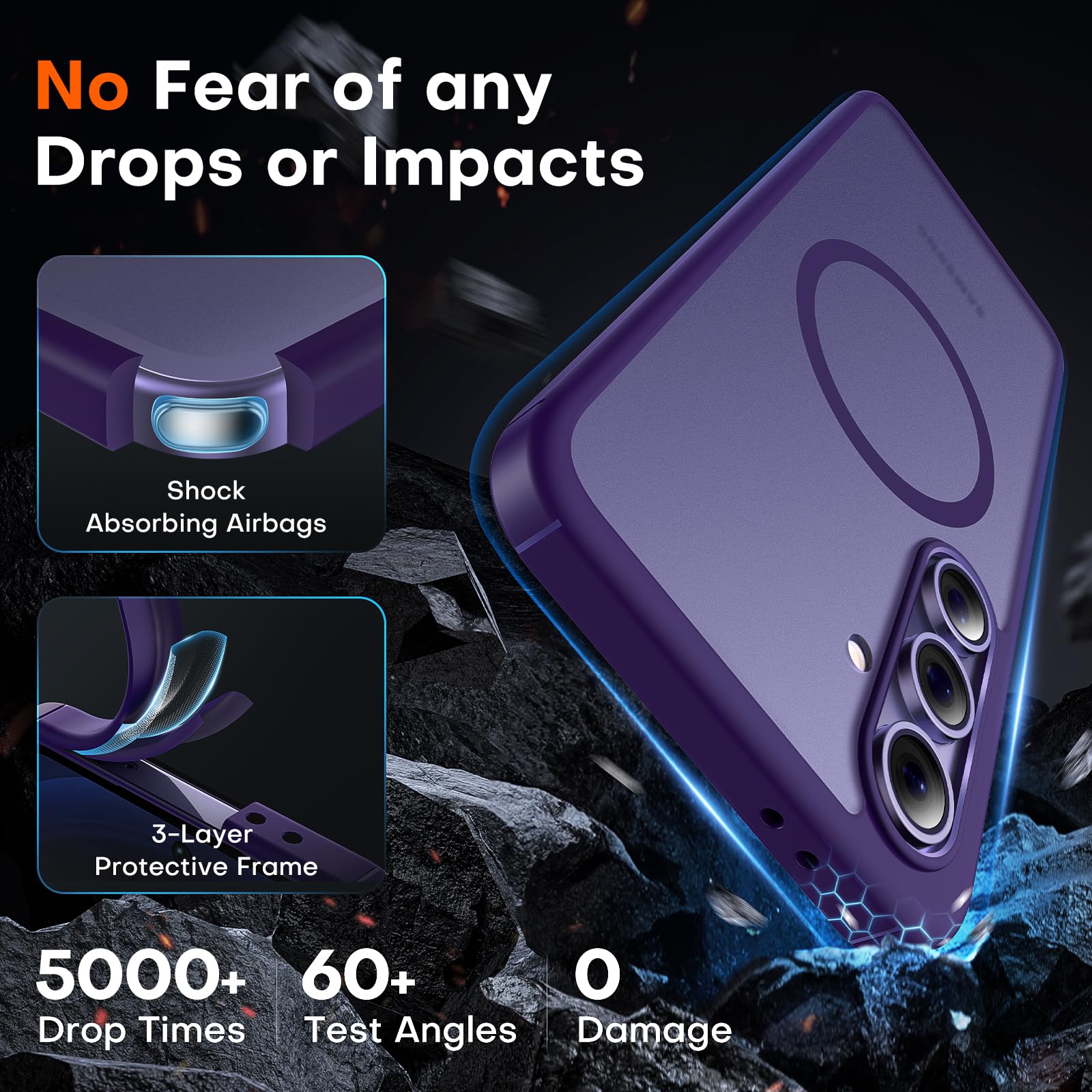 Foto 5 pulgar | Funda De Teléfono Tocol Magnetic Para Samsung Galaxy S24 Fe 6.7 - Venta Internacional.