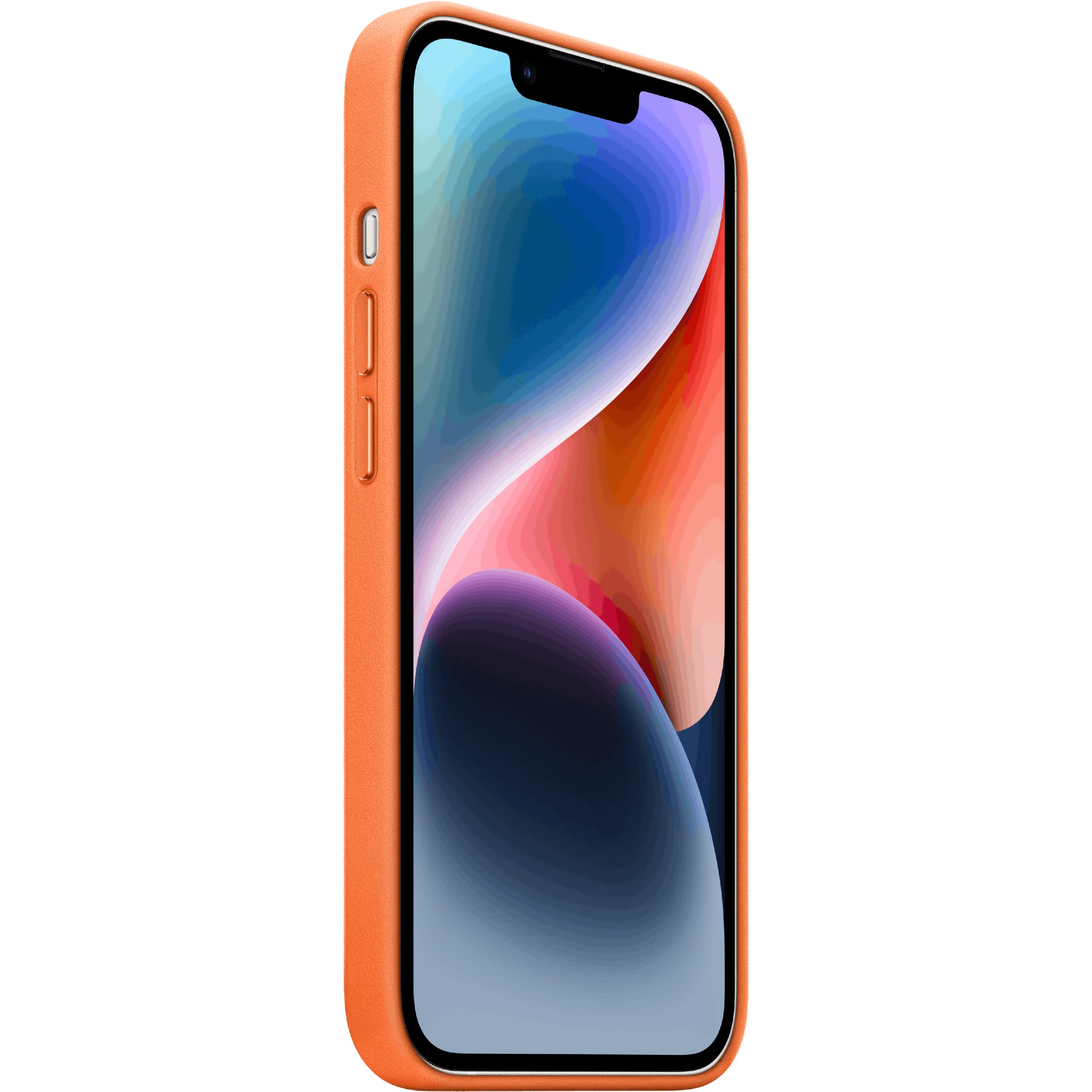 Foto 4 pulgar | Funda De Piel Para Apple Iphone 14 Plus Con Magsafe, Color Naranja - Venta Internacional.