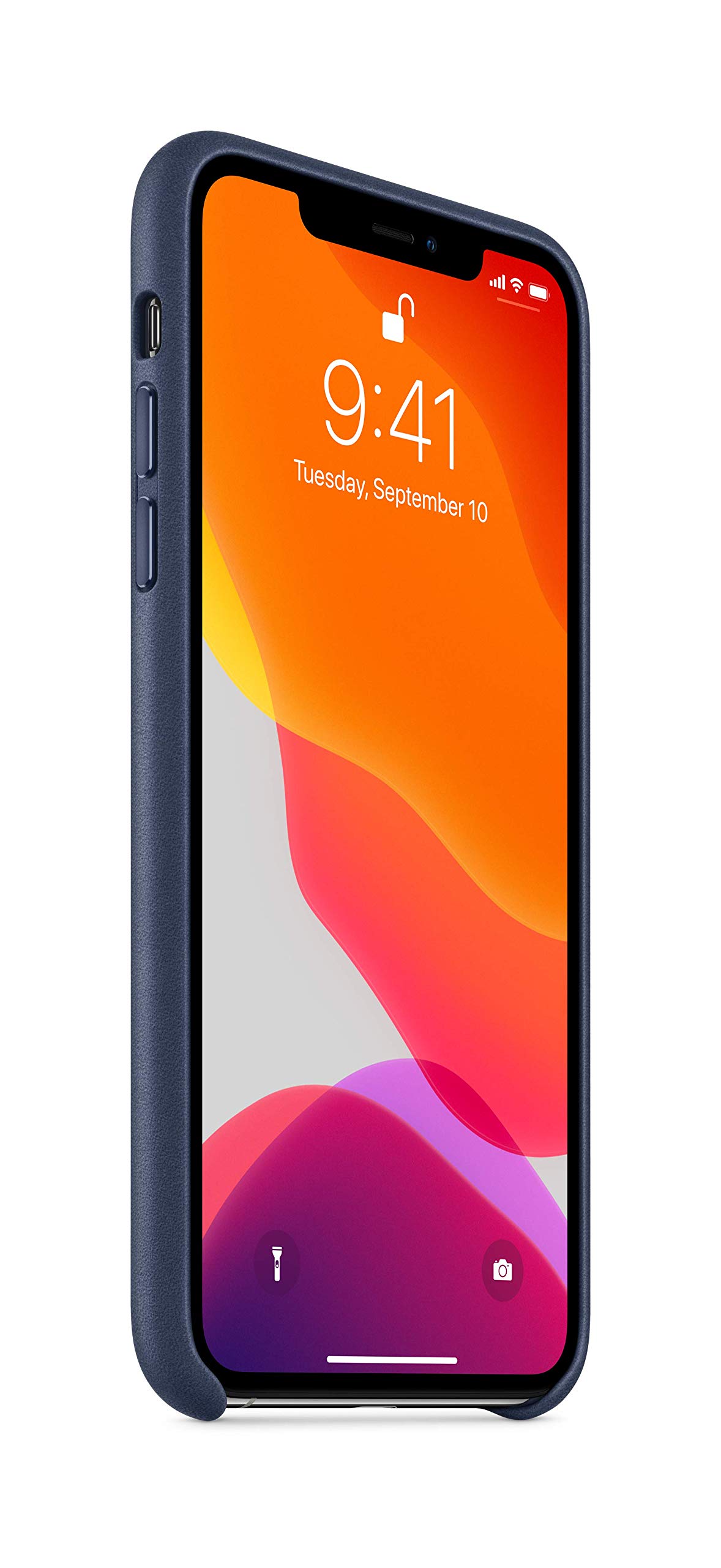 Foto 4 pulgar | Funda de Piel Apple Azul Medianoche para iPhone 11 Pro Max - Venta Internacional