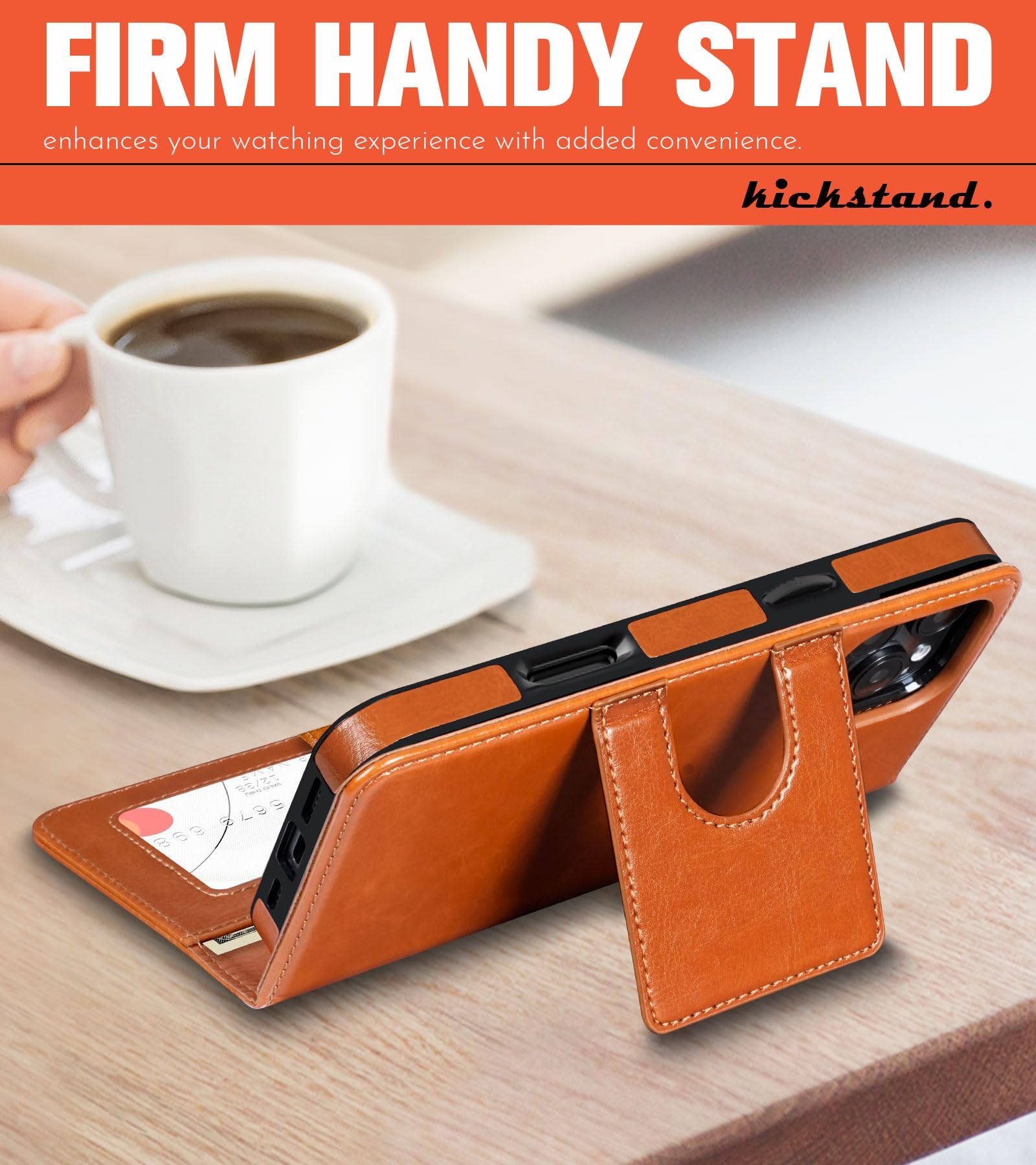 Foto 6 pulgar | Funda Tipo Cartera Lohasic Magnetic Para Iphone 16 Pro Max Brown - Venta Internacional.