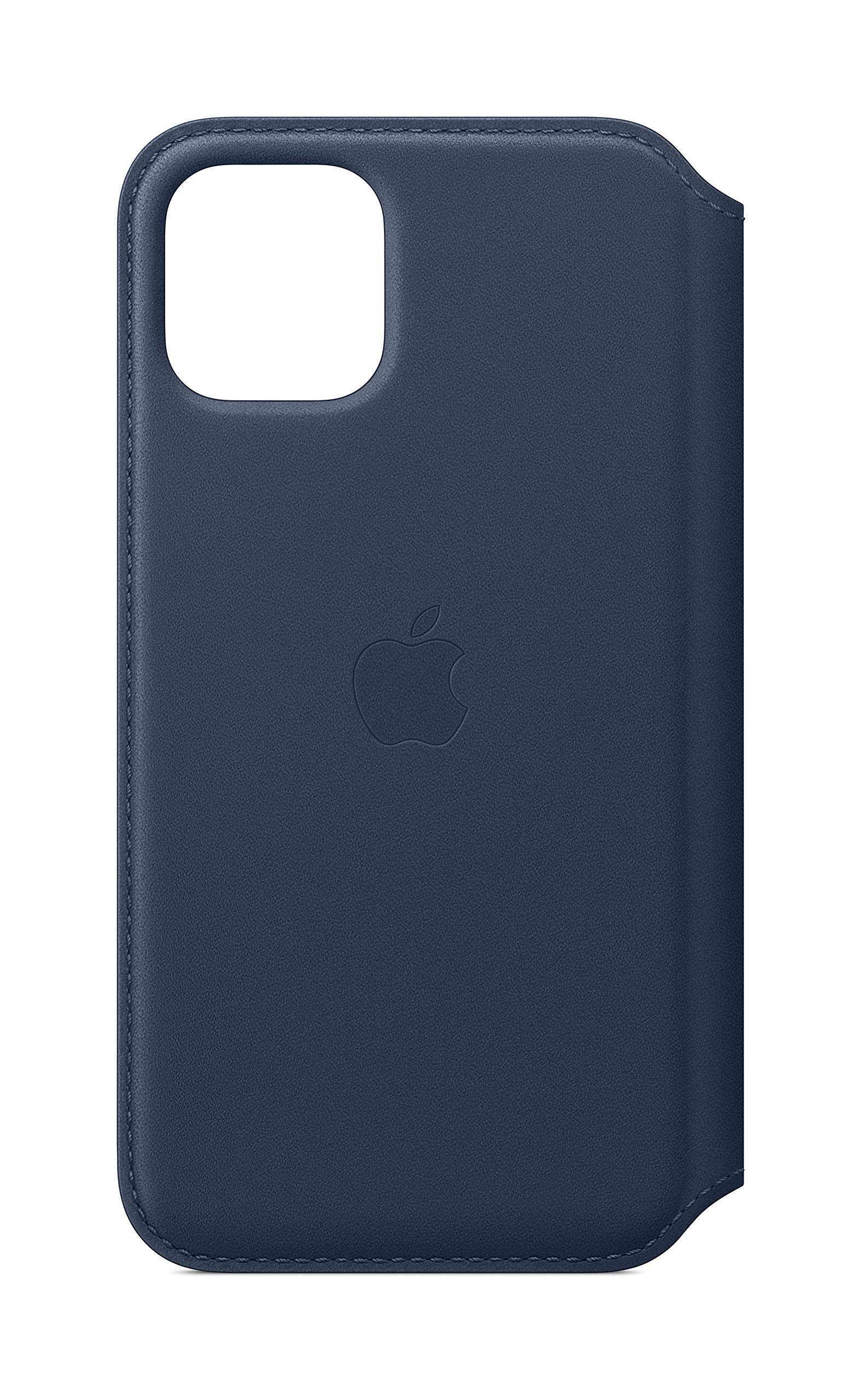 Funda De Piel Tipo Folio Para Apple Iphone 11 Pro Azul Marino Profundo - Venta Internacional