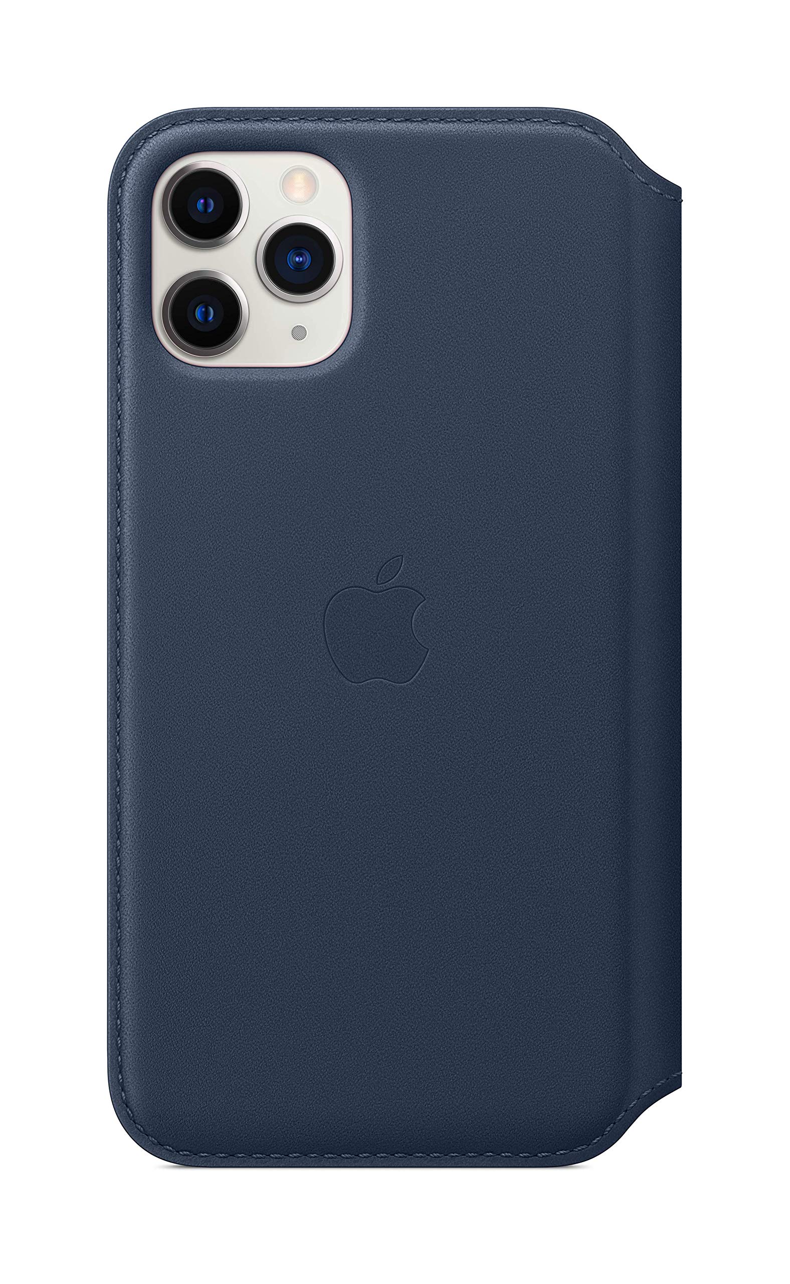 Foto 3 pulgar | Funda De Piel Tipo Folio Para Apple Iphone 11 Pro Azul Marino Profundo - Venta Internacional