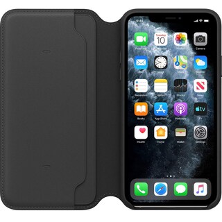 Foto 7 | Funda Apple Leather Folio para Iphone 11 Pro Max Negro - Venta Internacional