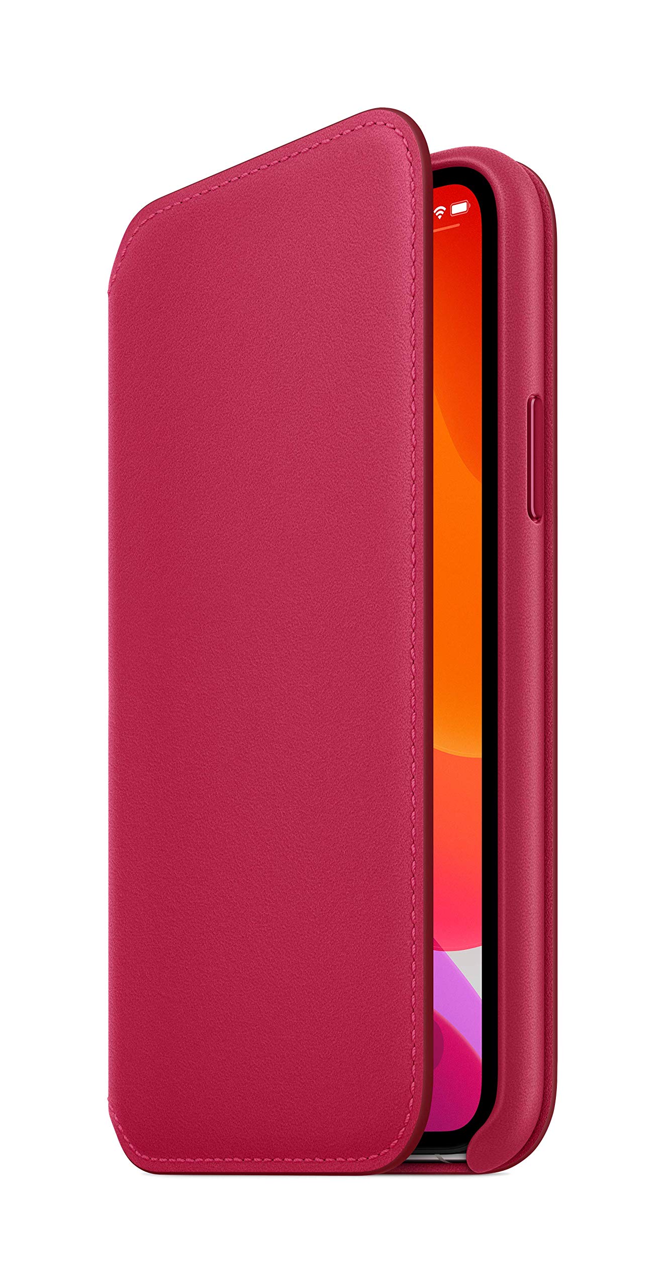 Foto 4 pulgar | Funda de Piel Para Apple Iphone 11 Pro Diseño Folio Frambuesa - Venta Internacional