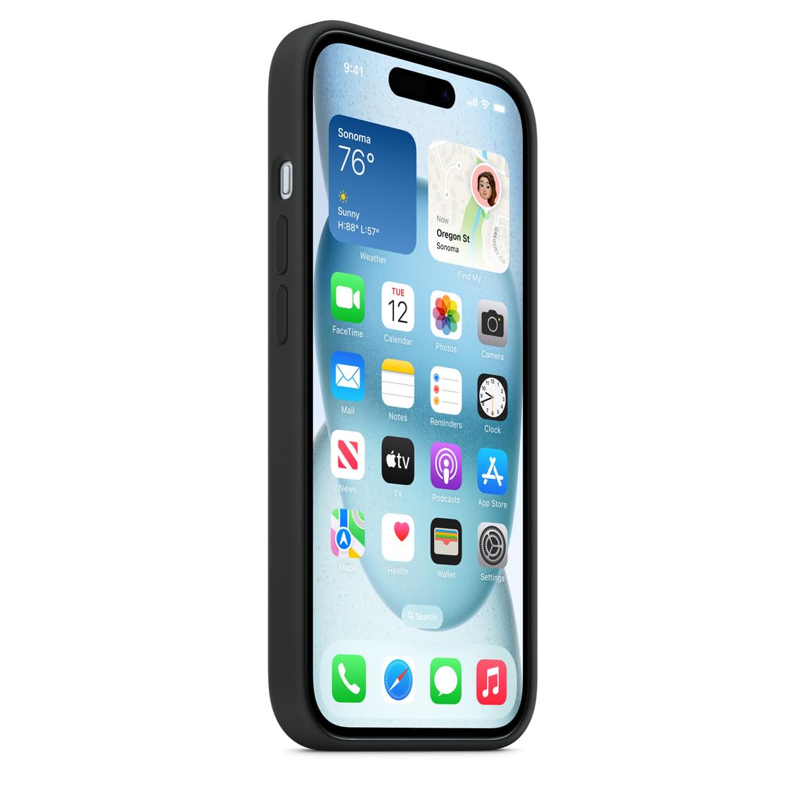 Foto 5 | Funda para Teléfono Apple iPhone 15 de Silicona con Magsafe Negro - Venta Internacional