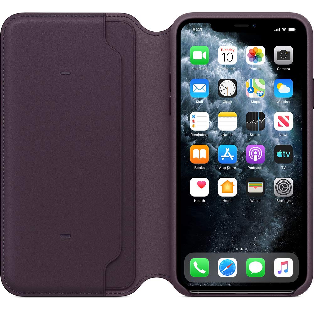 Foto 8 pulgar | Funda Tipo Libro De Piel Para Apple Iphone 11 Pro Max Berenjena - Venta Internacional