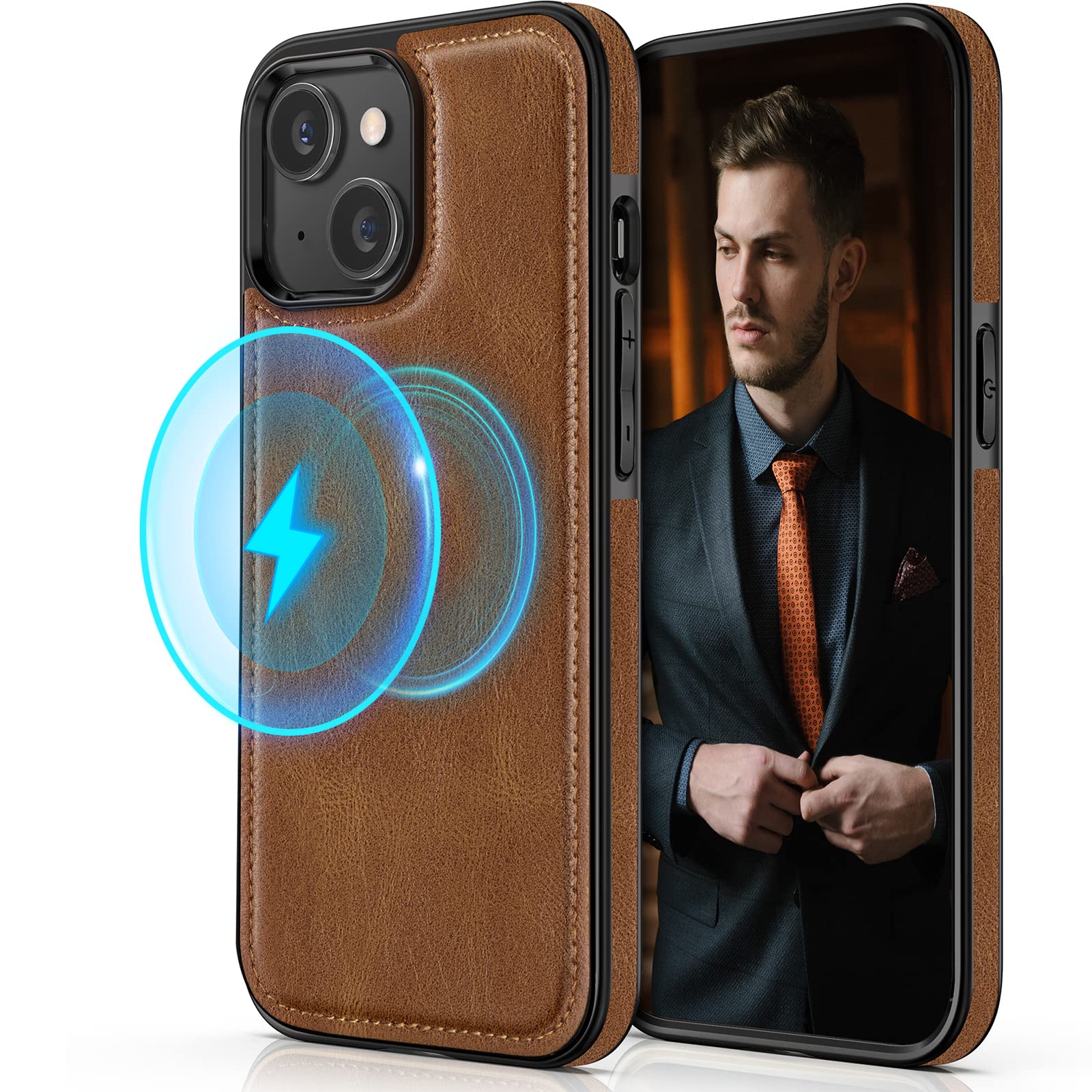 Funda Lohasic De Piel, Compatible Con Iphone 14 De 6.1 Pulgadas, Color Marrón - Venta Internacional. $655