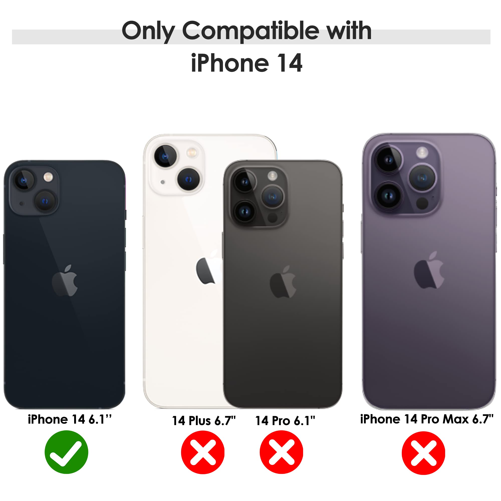 Foto 3 pulgar | Funda Lohasic De Piel, Compatible Con Iphone 14 De 6.1 Pulgadas, Color Marrón - Venta Internacional.