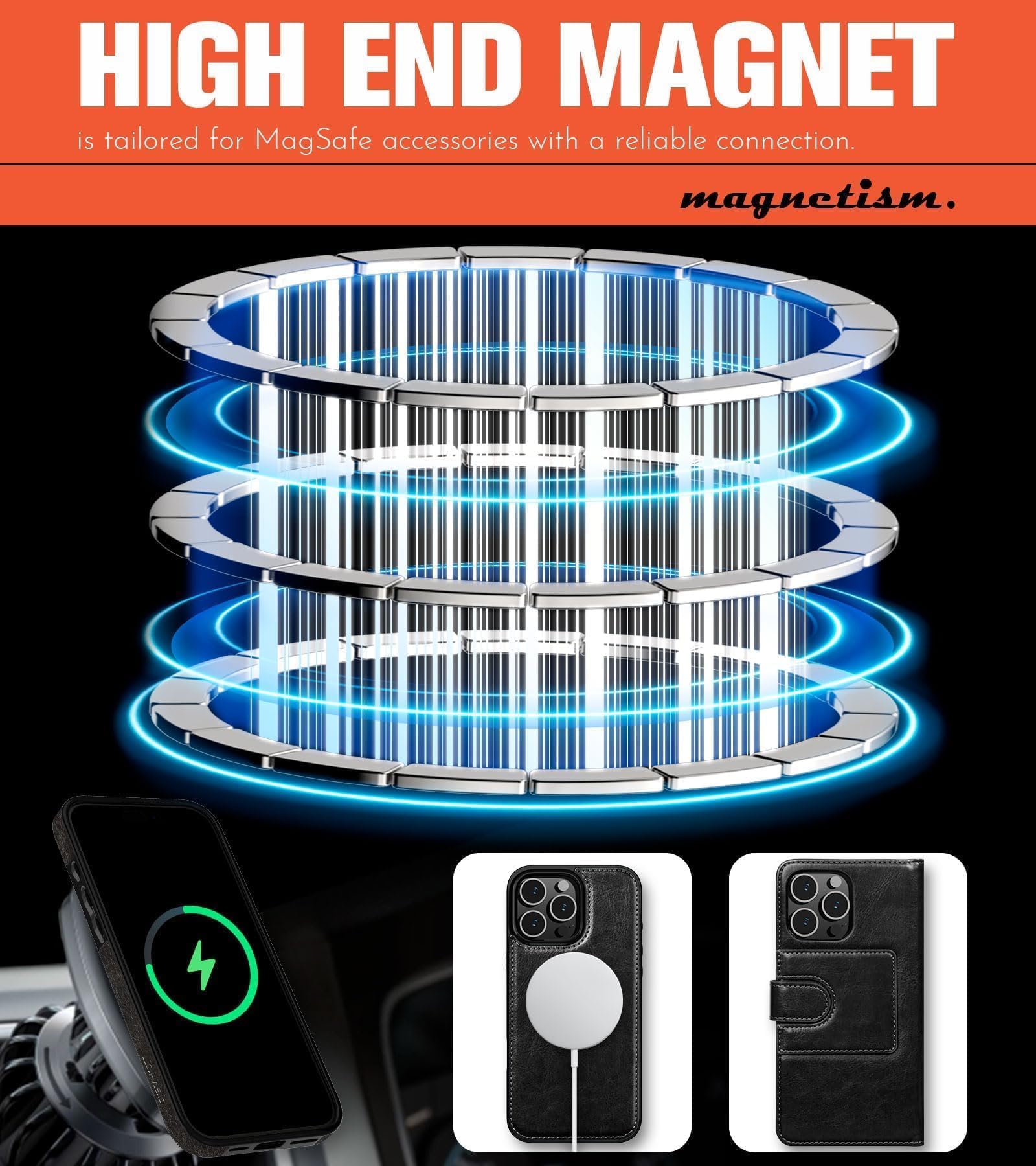 Foto 4 pulgar | Funda Tipo Cartera Lohasic Magnetic Para Iphone 16 Pro De 6,3 Pulgadas, Color Negro - Venta Internacional.