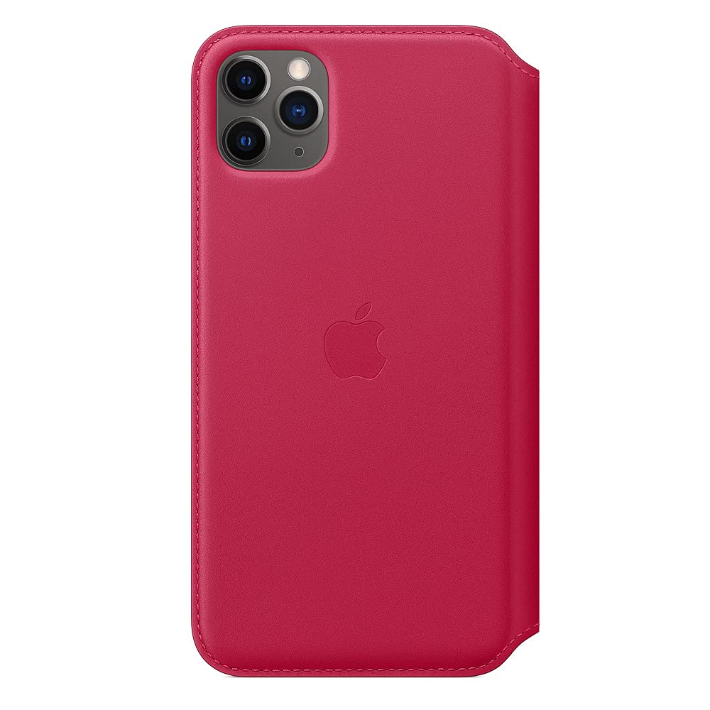 Foto 2 pulgar | Funda De Piel Tipo Folio Para Apple Iphone 11 Pro Max Frambuesa - Venta Internacional