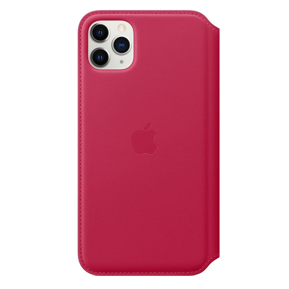 Foto 3 pulgar | Funda De Piel Tipo Folio Para Apple Iphone 11 Pro Max Frambuesa - Venta Internacional
