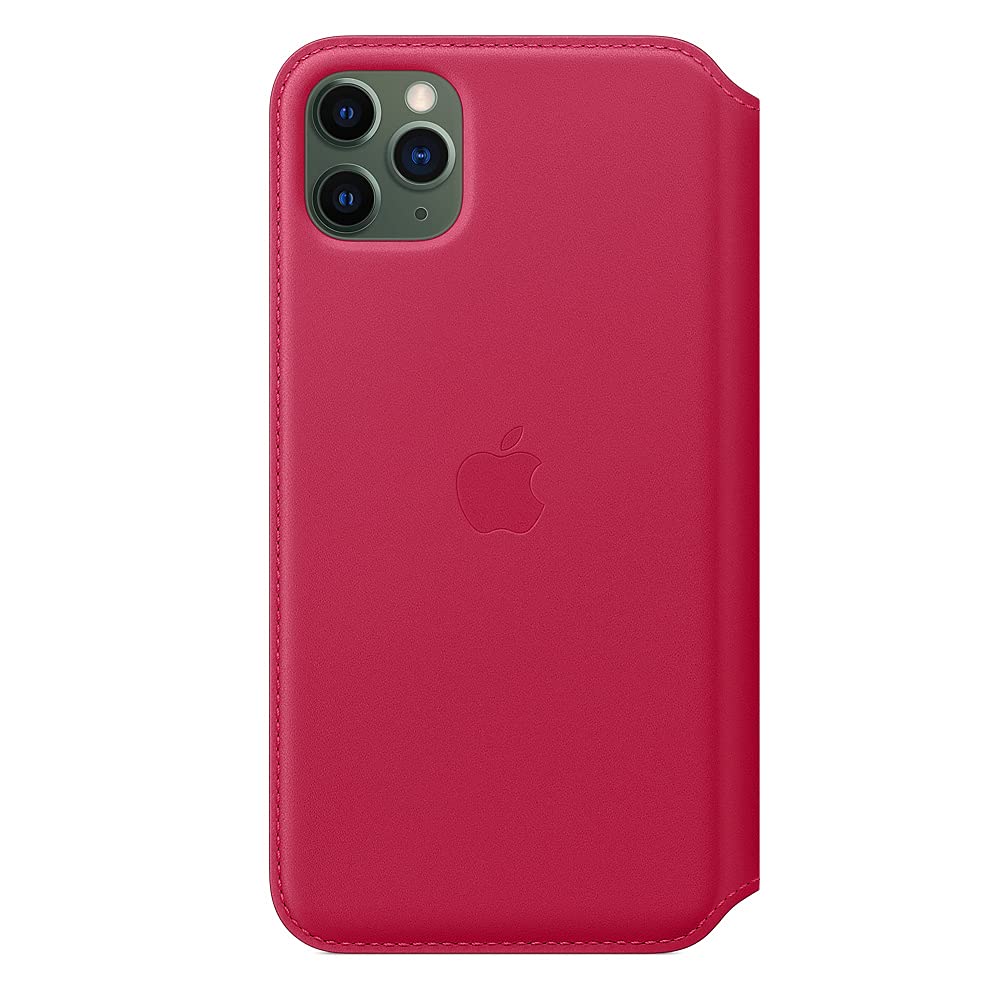Foto 4 pulgar | Funda De Piel Tipo Folio Para Apple Iphone 11 Pro Max Frambuesa - Venta Internacional