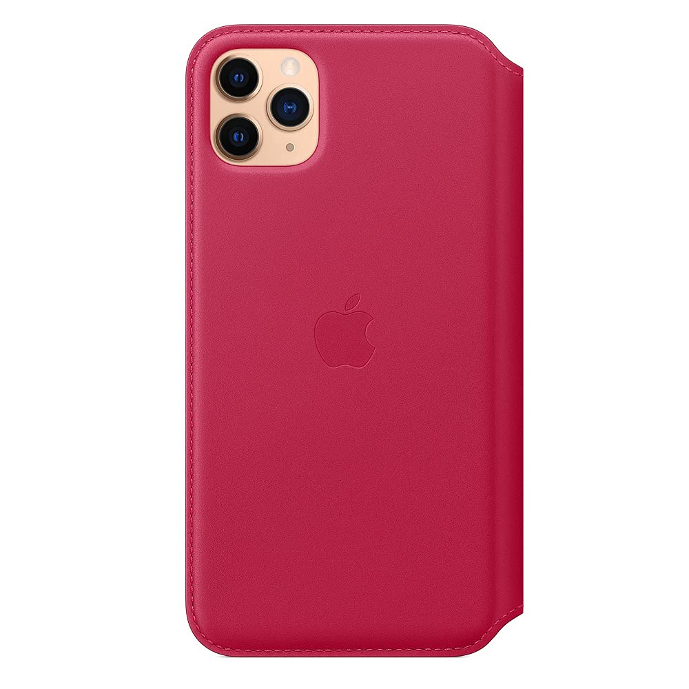 Foto 5 pulgar | Funda De Piel Tipo Folio Para Apple Iphone 11 Pro Max Frambuesa - Venta Internacional