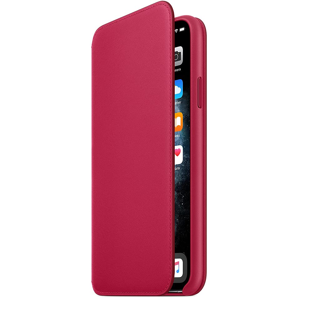 Foto 6 pulgar | Funda De Piel Tipo Folio Para Apple Iphone 11 Pro Max Frambuesa - Venta Internacional