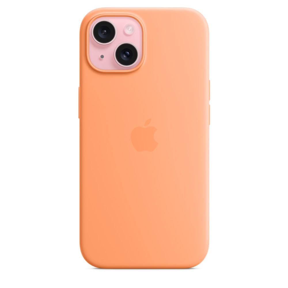 Foto 3 pulgar | Funda De Silicona Para Apple Iphone 15 Con Magsafe, Color Naranja - Venta Internacional.