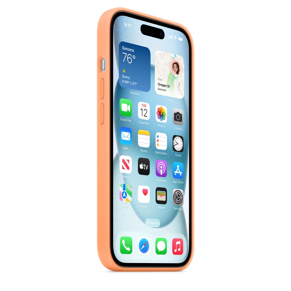 Foto 8 pulgar | Funda De Silicona Para Apple Iphone 15 Con Magsafe, Color Naranja - Venta Internacional.