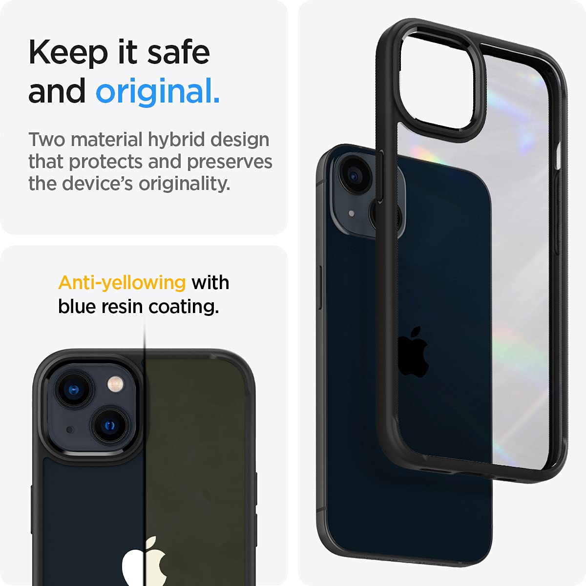 Foto 5 pulgar | Funda De Teléfono Spigen Ultra Hybrid Para Iphone 13 (2021) - Negra - Venta Internacional.