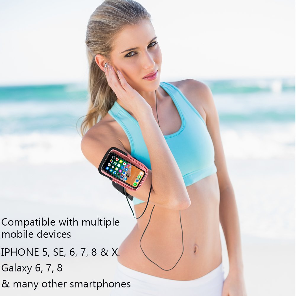 Foto 3 pulgar | Brazalete Formfit Para Smartphones Con Compartimento De Almacenamiento, Color Rosa - Venta Internacional.