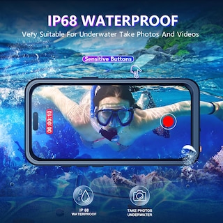 Foto 3 | Funda Impermeable Temdan Compatible Con Iphone 16 Pro De 6,3 Pulgadas - Venta Internacional.