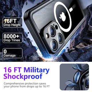 Foto 4 | Funda Impermeable Temdan Compatible Con Iphone 16 Pro De 6,3 Pulgadas - Venta Internacional.