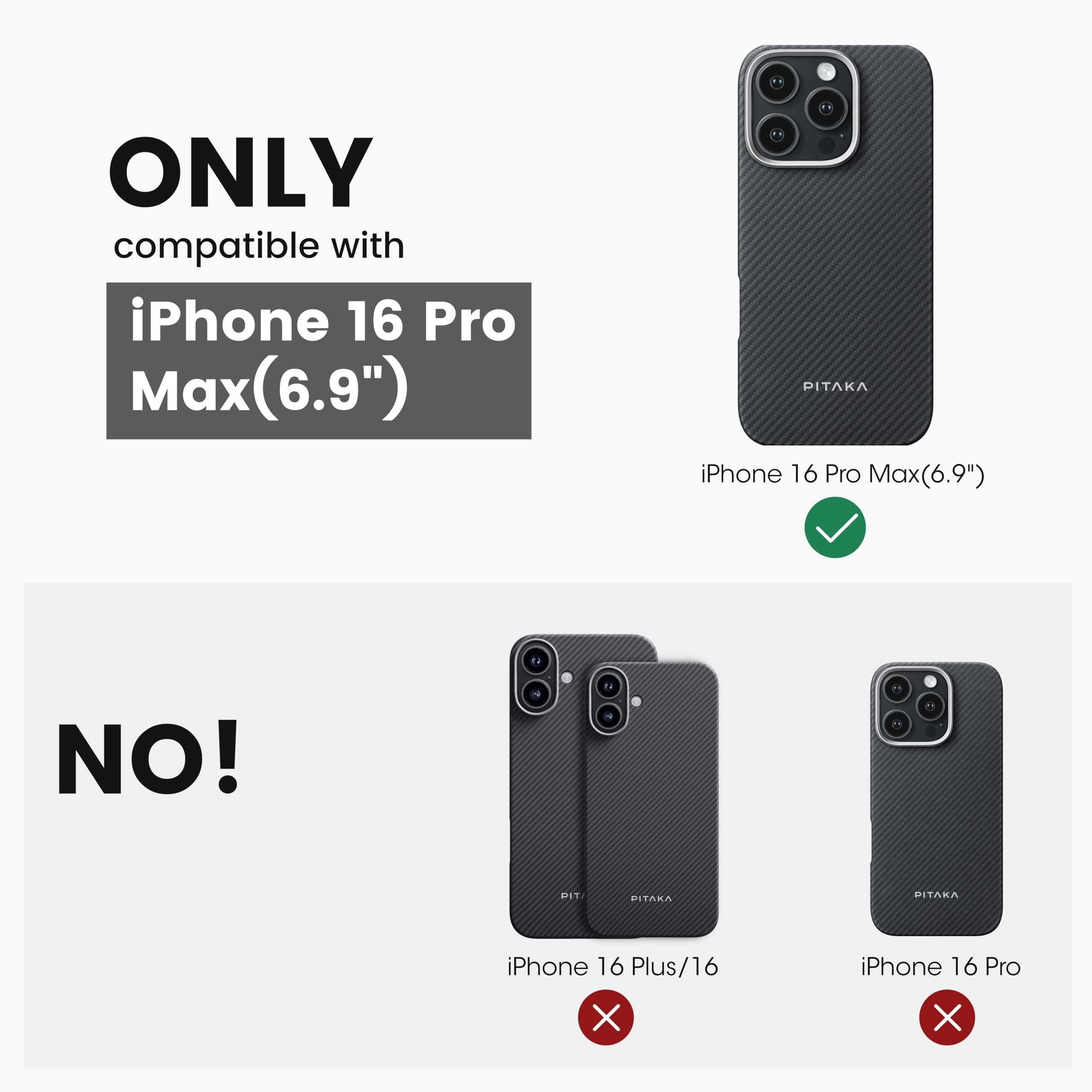 Foto 3 pulgar | Funda De Teléfono Pitaka Para Iphone 16 Pro Max De 6.9 Pulgadas Con Magsafe - Venta Internacional.