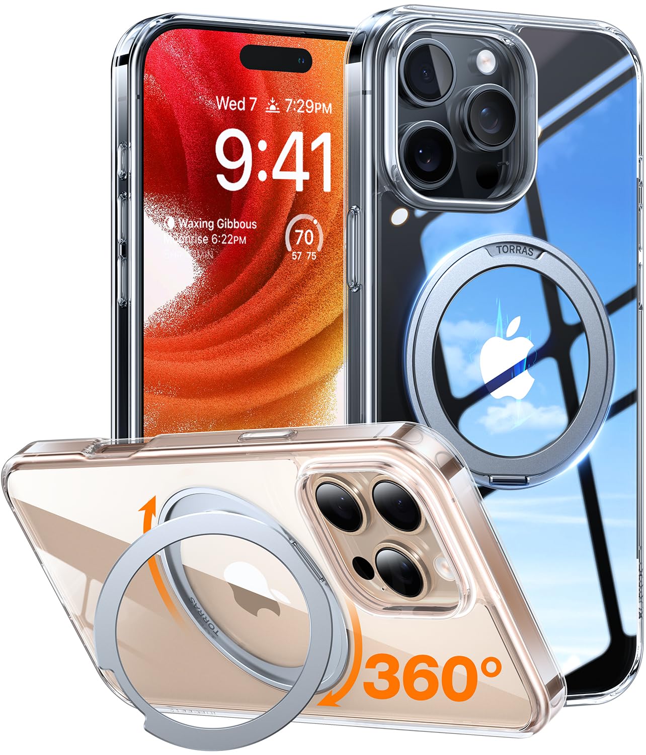 Foto 2 pulgar | Funda De Teléfono Torras Mejorada Magnética Giratoria De 360° Para Iphone 16 Pro Max - Venta Internacional.
