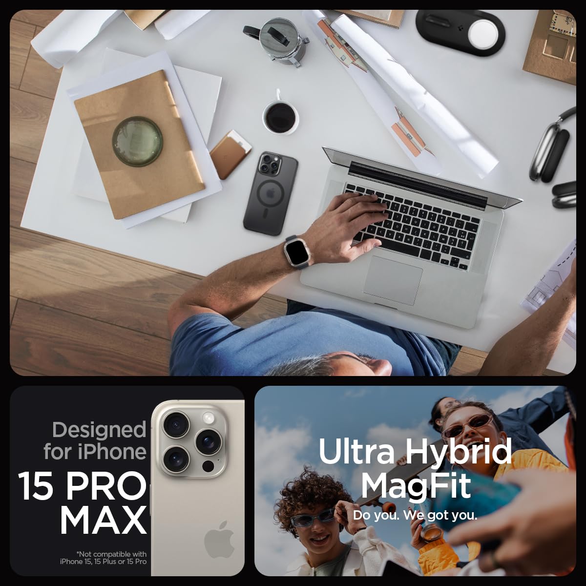 Foto 3 pulgar | Funda Para Teléfono Spigen Ultra Hybrid Magfit Iphone 15 Pro Max - Venta Internacional.