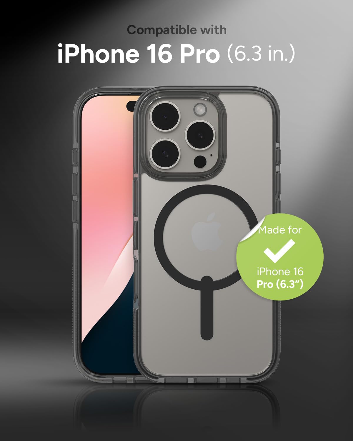 Foto 3 pulgar | Funda De Teléfono Zagg Santa Cruz Snap Para Iphone 16 Pro Negra - Venta Internacional.
