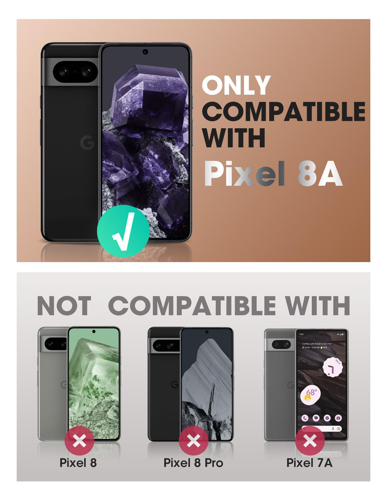 Foto 2 | Funda De Teléfono Supcase Unicorn Beetle Pro Con Soporte Para Google Pixel 8a - Venta Internacional.